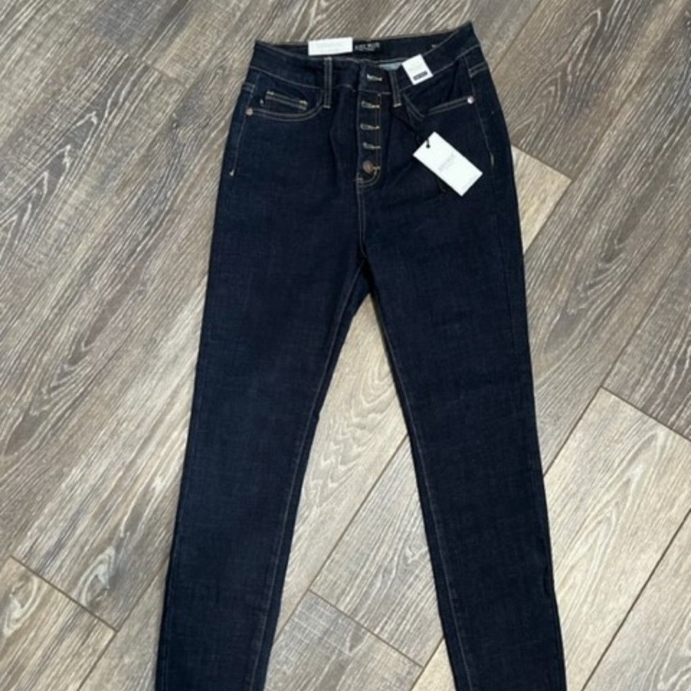 New Judy Blue High Waist Skinny Jeans Dark Wash Junior's 5/27 Women's 4